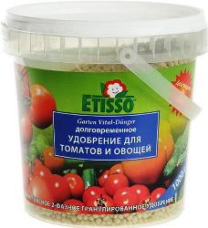 Гранулированное долговременное удобрение для томатов и овощей 1кг Etisso